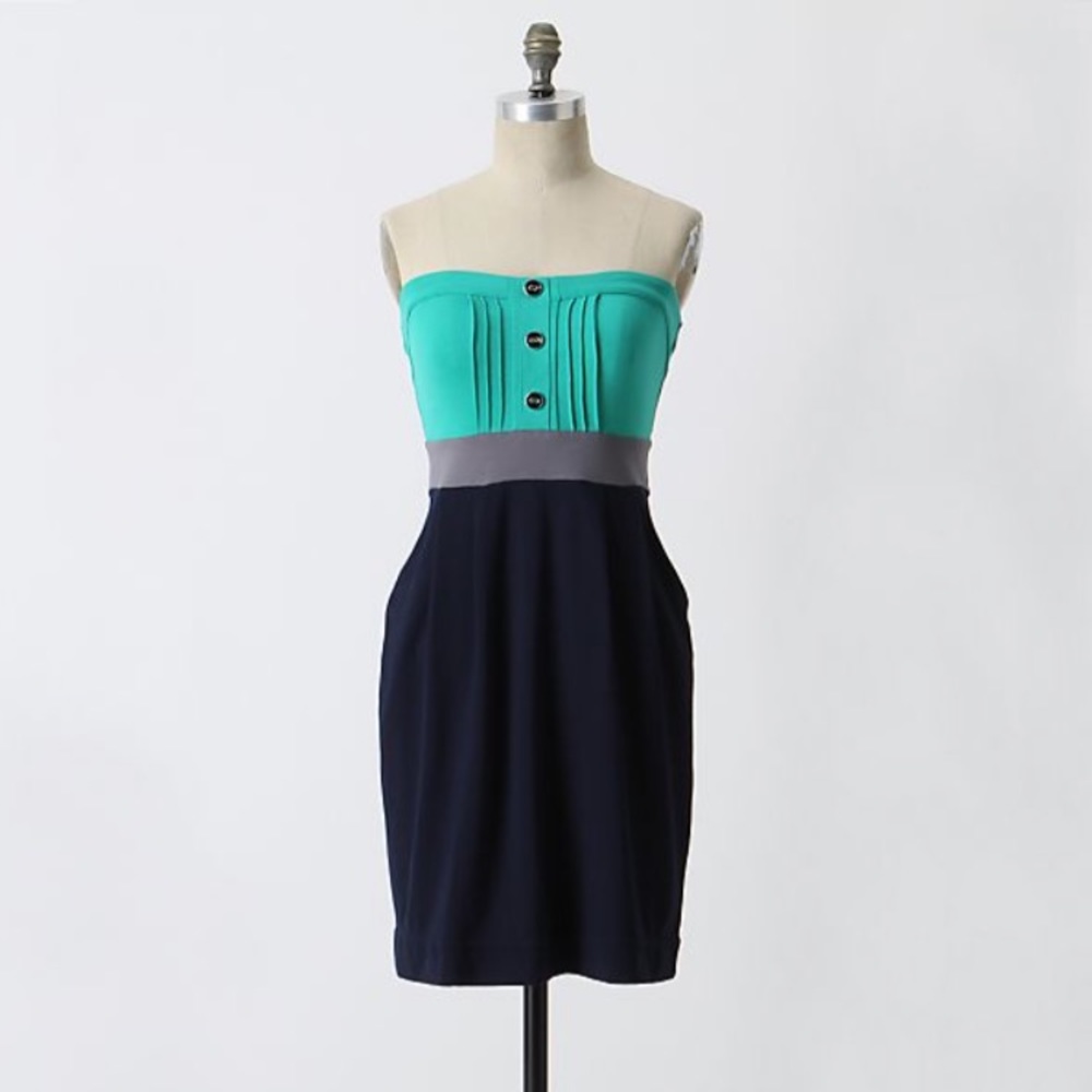 Ric Rac Weather Patterns strapless dress